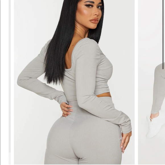 Ribbed Crop Top & leggings set - Picture 5 of 10